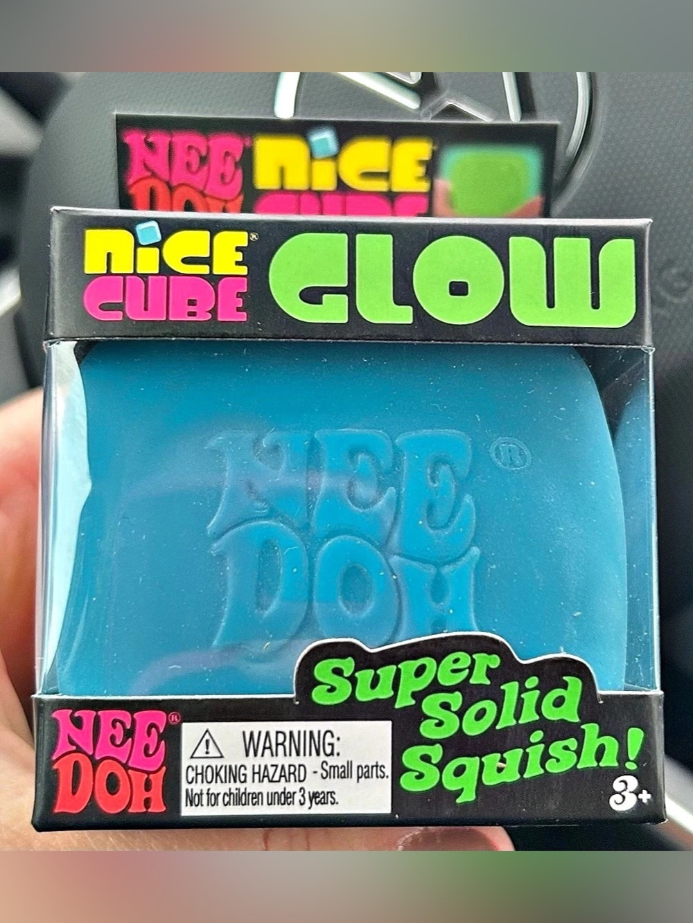 NeeDoh Glow Super Solid Squish Glow Blue Super Solid Squish NWT